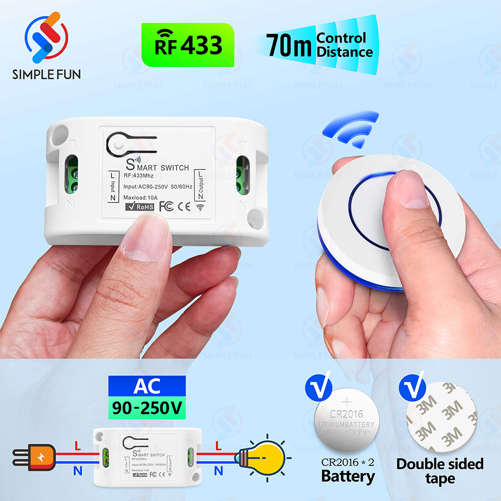 Wireless RF433MHz Remote Contr - Sonoff Basic Switch recensie en prijs