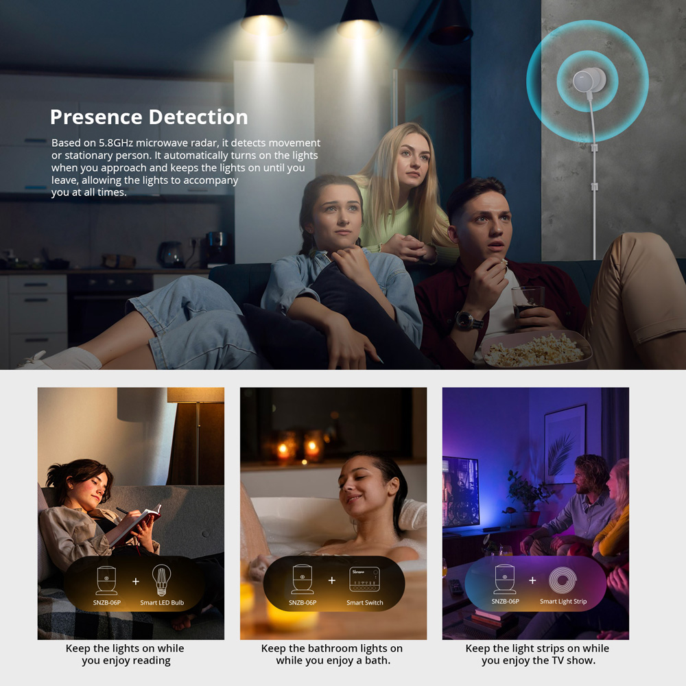 SONOFF SNZB-06P Zigbee Human P - Sonoff Basic Switch recensie en prijs