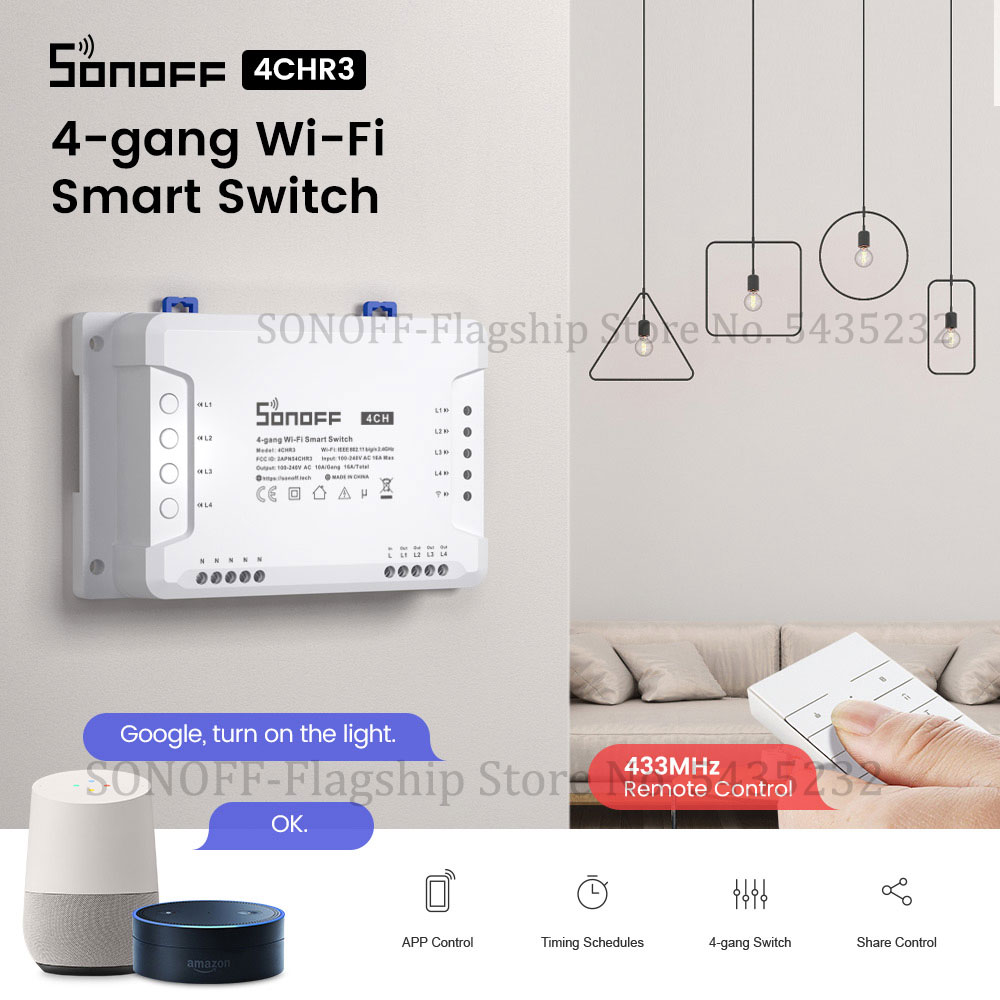 Itead SONOFF 4CH R3 Wifi Wirel - Home Automation Ideas recensie en prijs