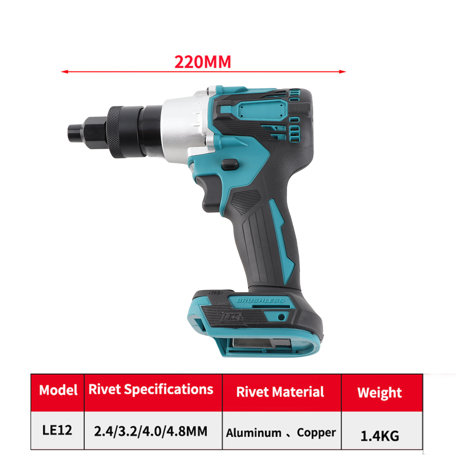 Electric Riveting Gun Brushles - Home Automation Diy recensie en prijs
