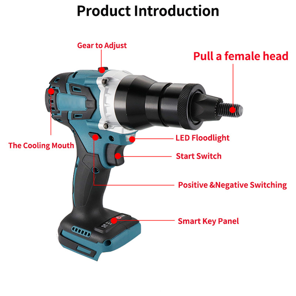 Electric Riveting Gun Brushles - Home Automation Diy recensie en prijs