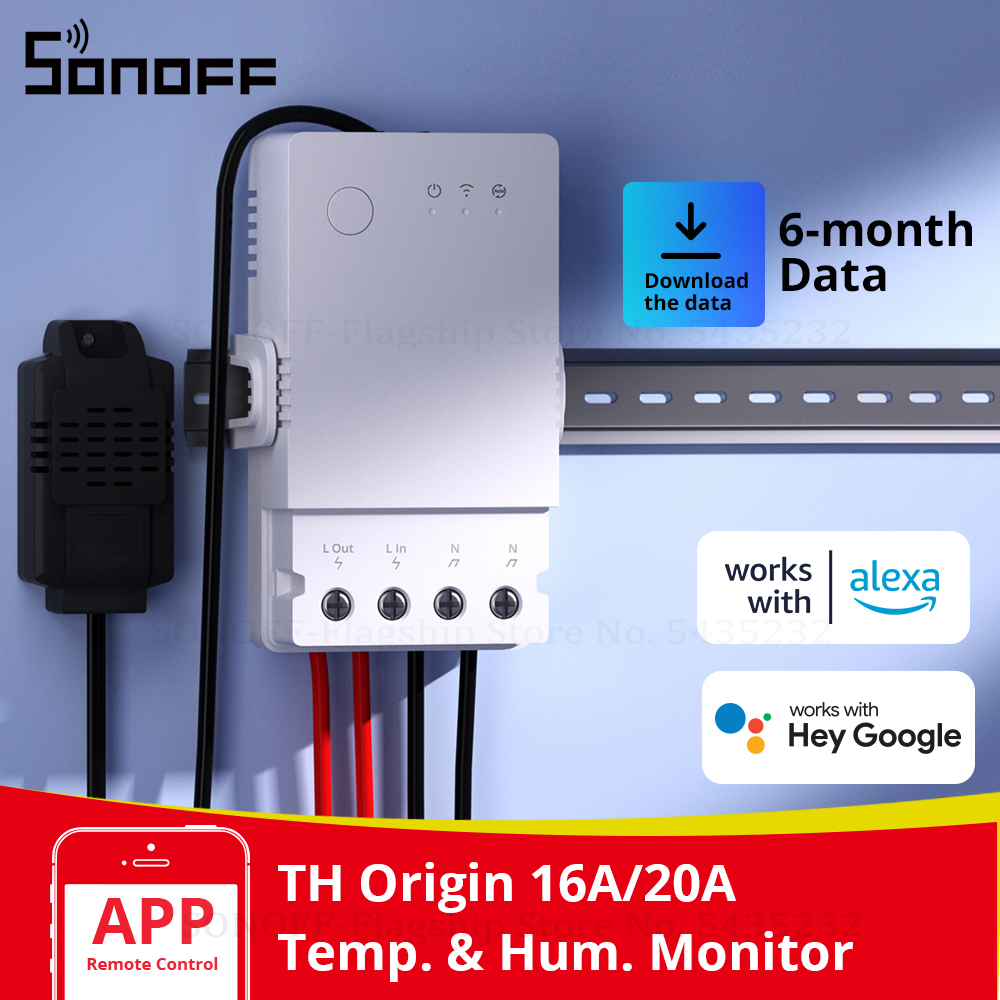 SONOFF TH Origin 16A 20A WiFi  - Home Automation Ideas recensie en prijs