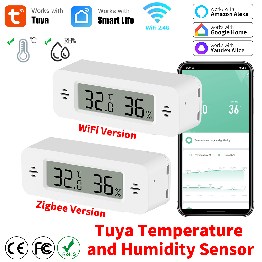 Tuya WiFi/Zigbee Temperature H - Home Automation Ideas recensie en prijs