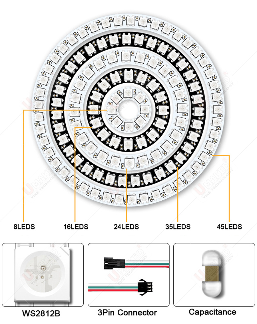 2pcs WS2812B Individually Addr - Rgb Led Matrix 8X8 recensie en prijs