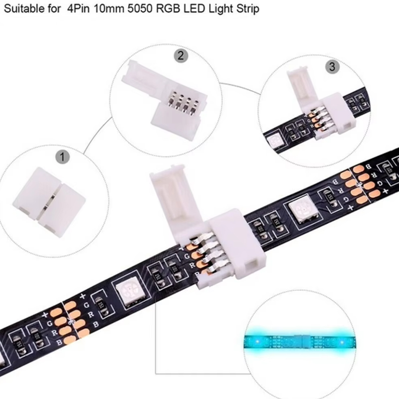 5pcs 4PIN 8mm Led Connector L  - Rgb Led Matrix 8X8 recensie en prijs