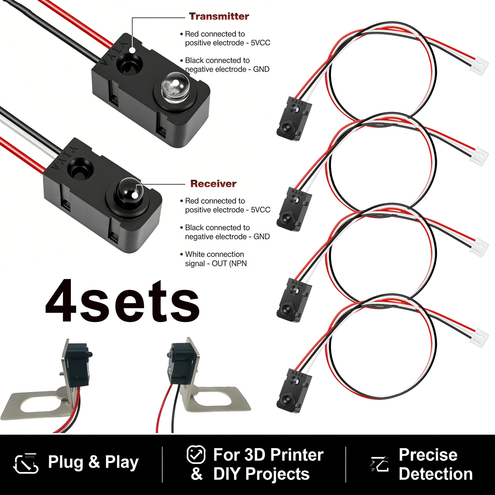4 Pairs Infrared Break Beam Se - Diy Automation Projects recensie en prijs