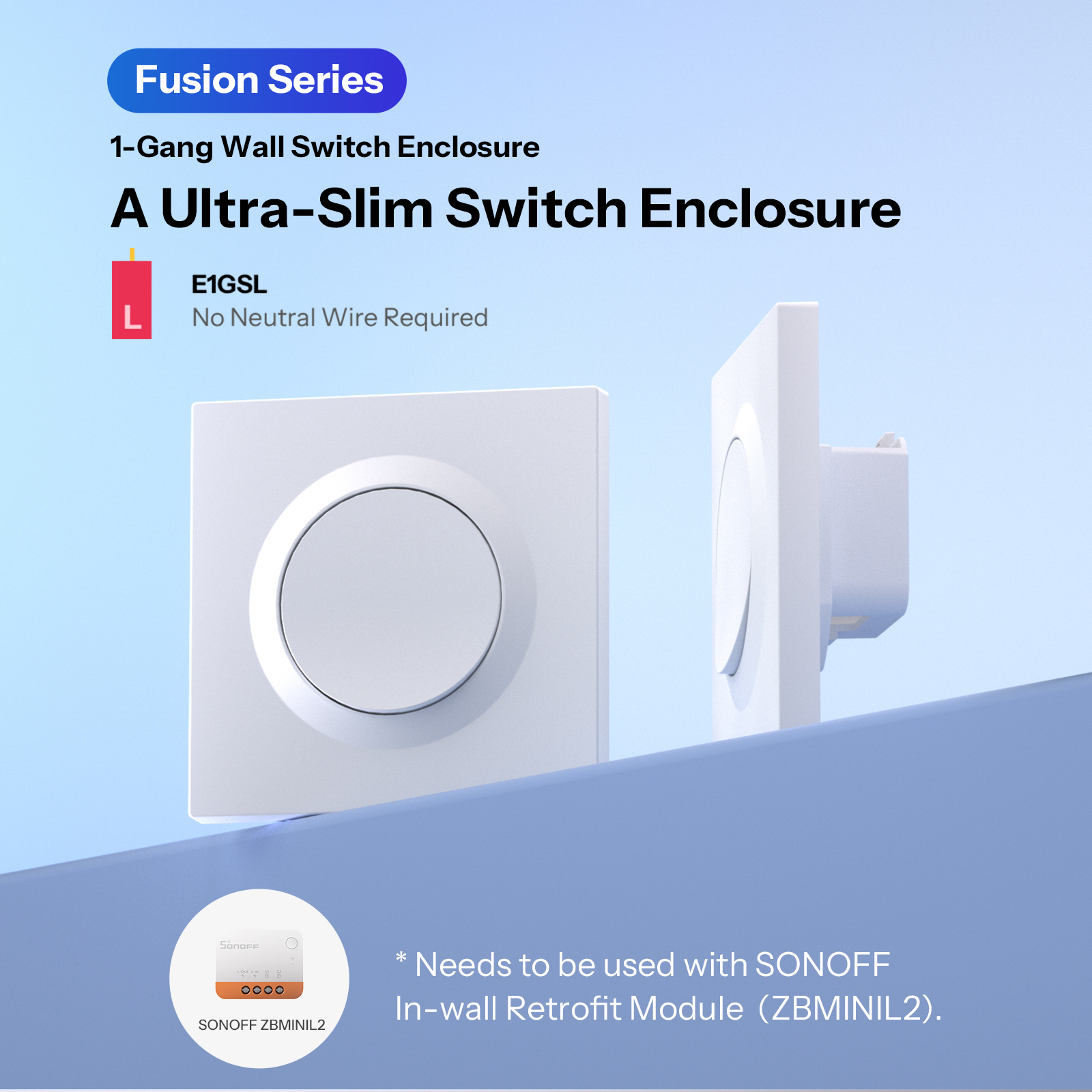 SONOFF E1GSL Wall Switch Enclo - Sonoff Basic Switch recensie en prijs