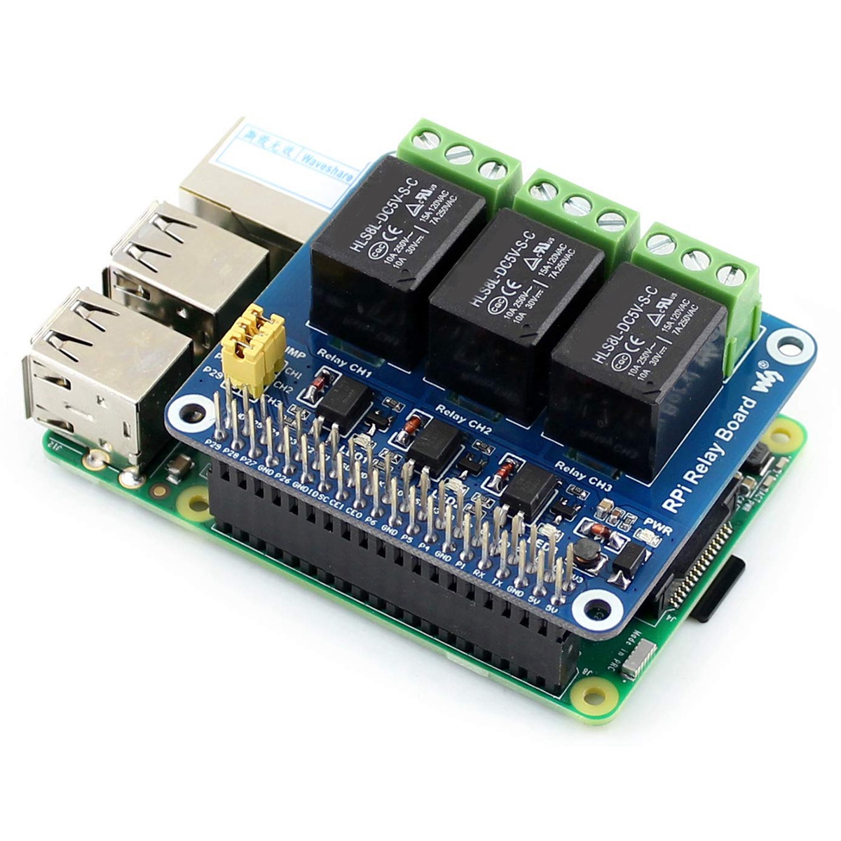Waveshare 5V 3-Channel Relay M - Pi Zero W Board recensie en prijs