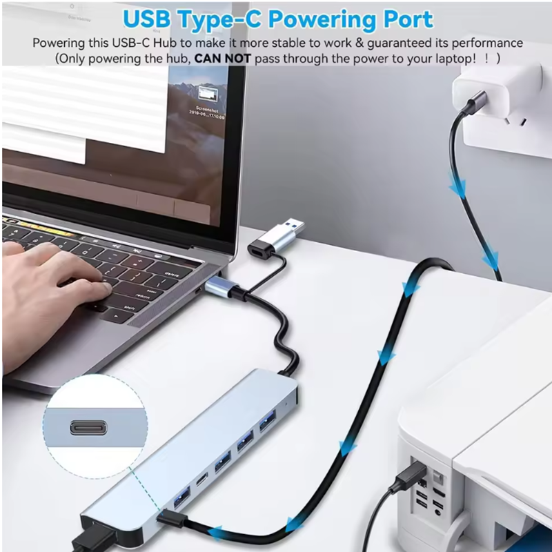 USB C Hub USB Splitter 8 in 1  - Home Assistant Sd recensie en prijs