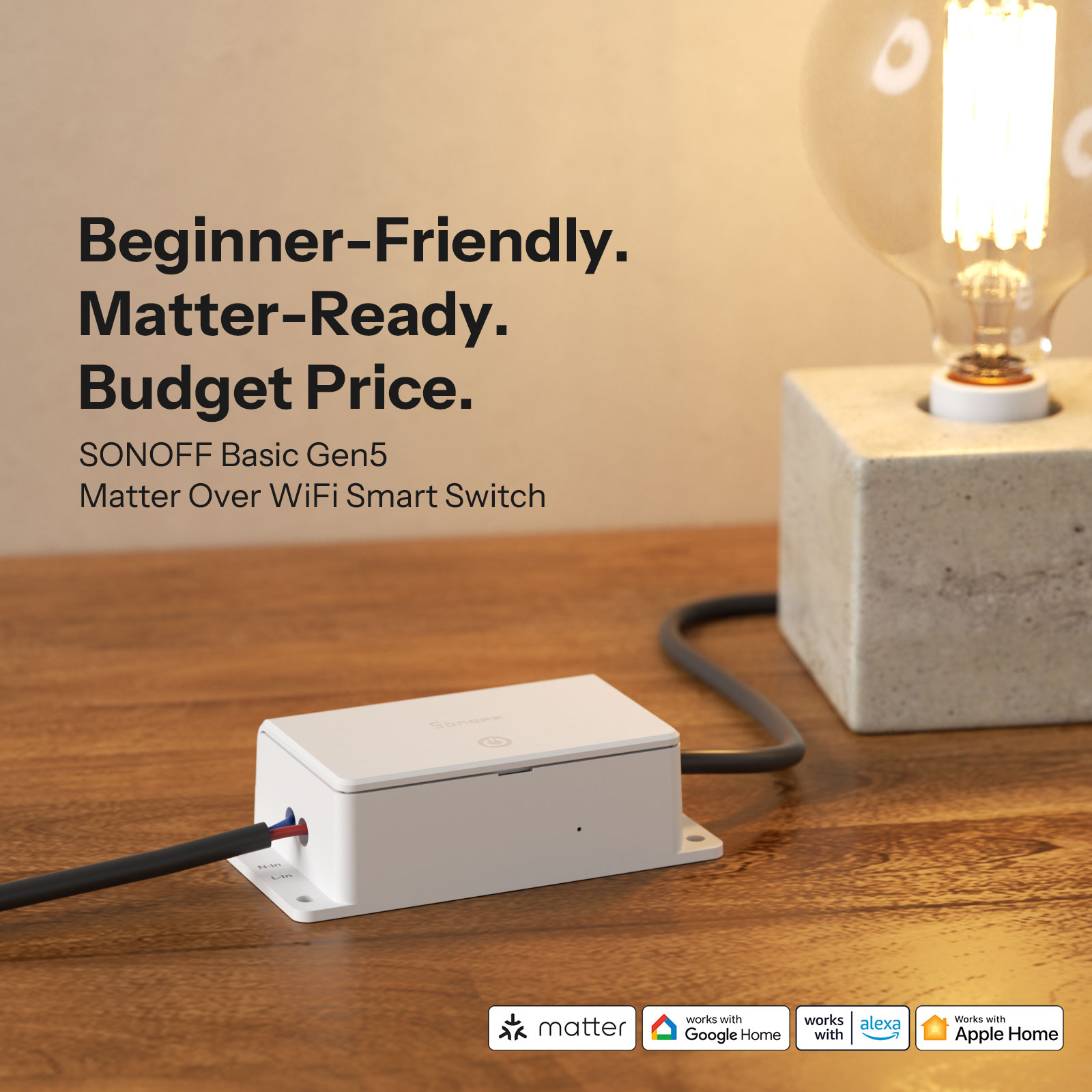 SONOFF BASIC-1GS Gen5 Matter W - Sonoff Basic Switch recensie en prijs