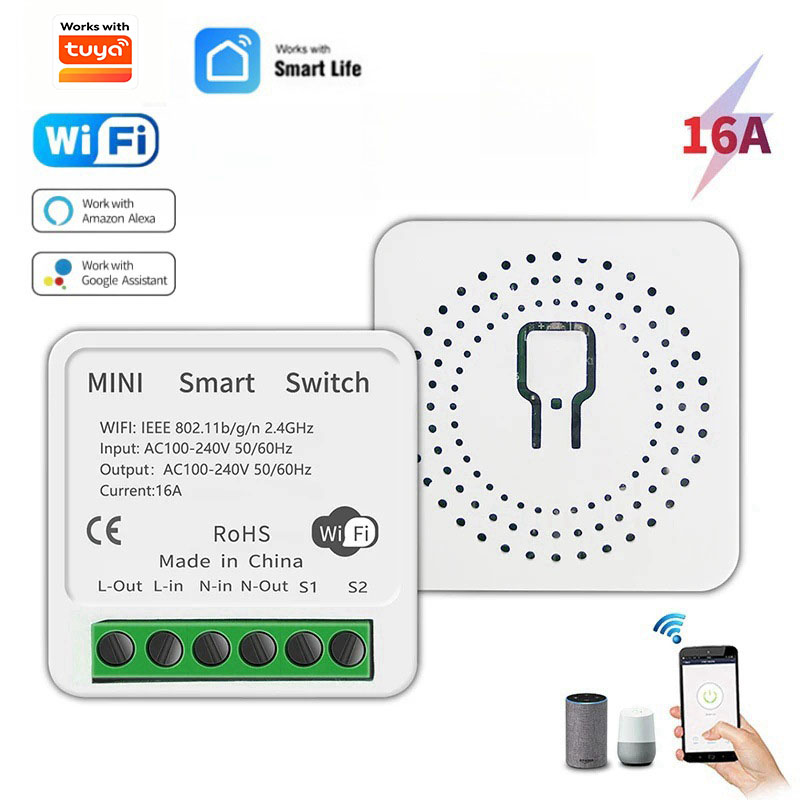 MINI 16A Wifi Switch DIY 1-way - Diy Home Automation Controller recensie en prijs