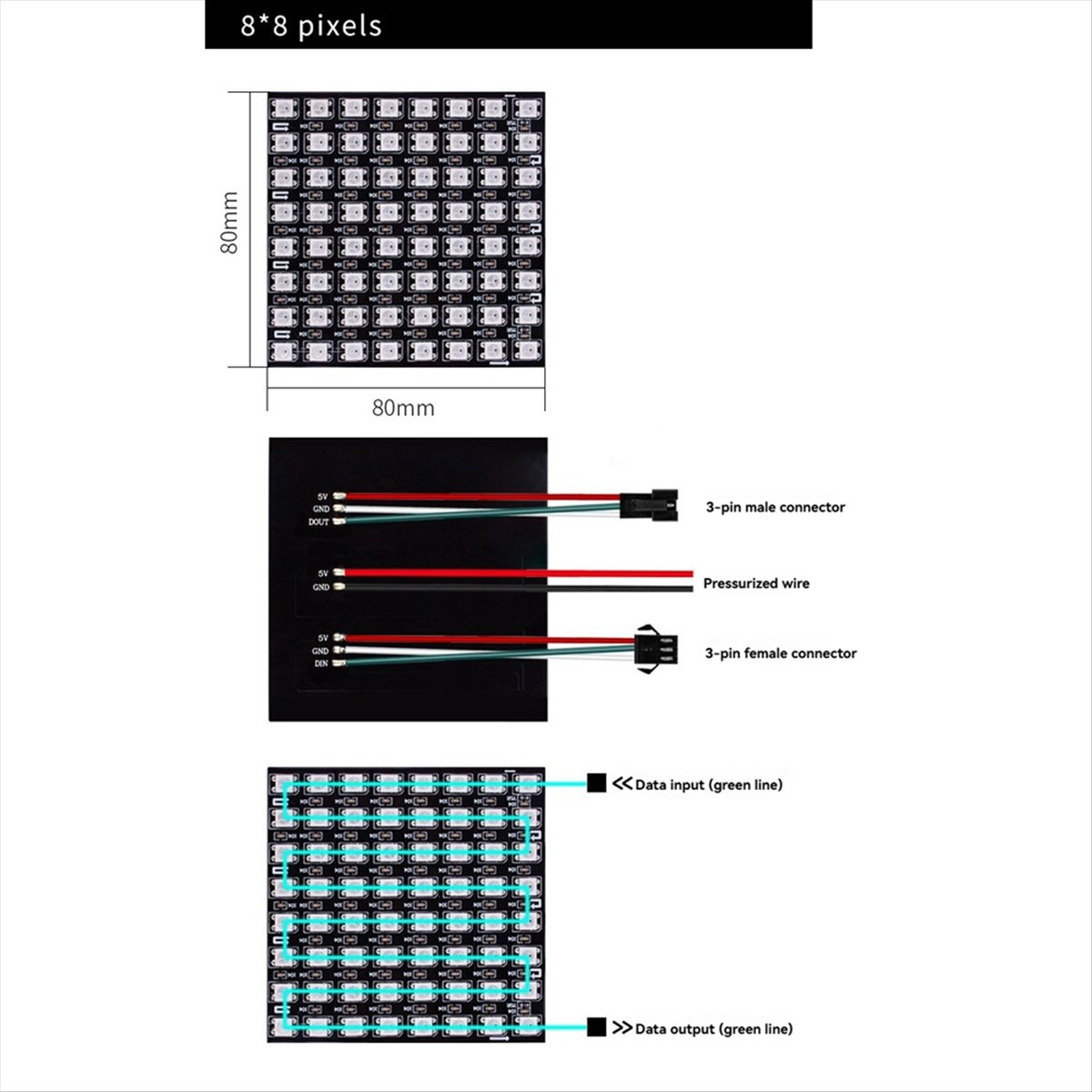 A36R WS2812B Dot Matrix Screen - Rgb Led Matrix 8X8 recensie en prijs