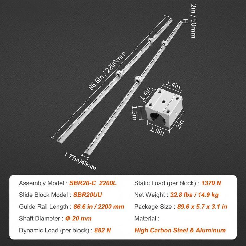 Linear Guiding System 2200mm F - Diy Automation recensie en prijs
