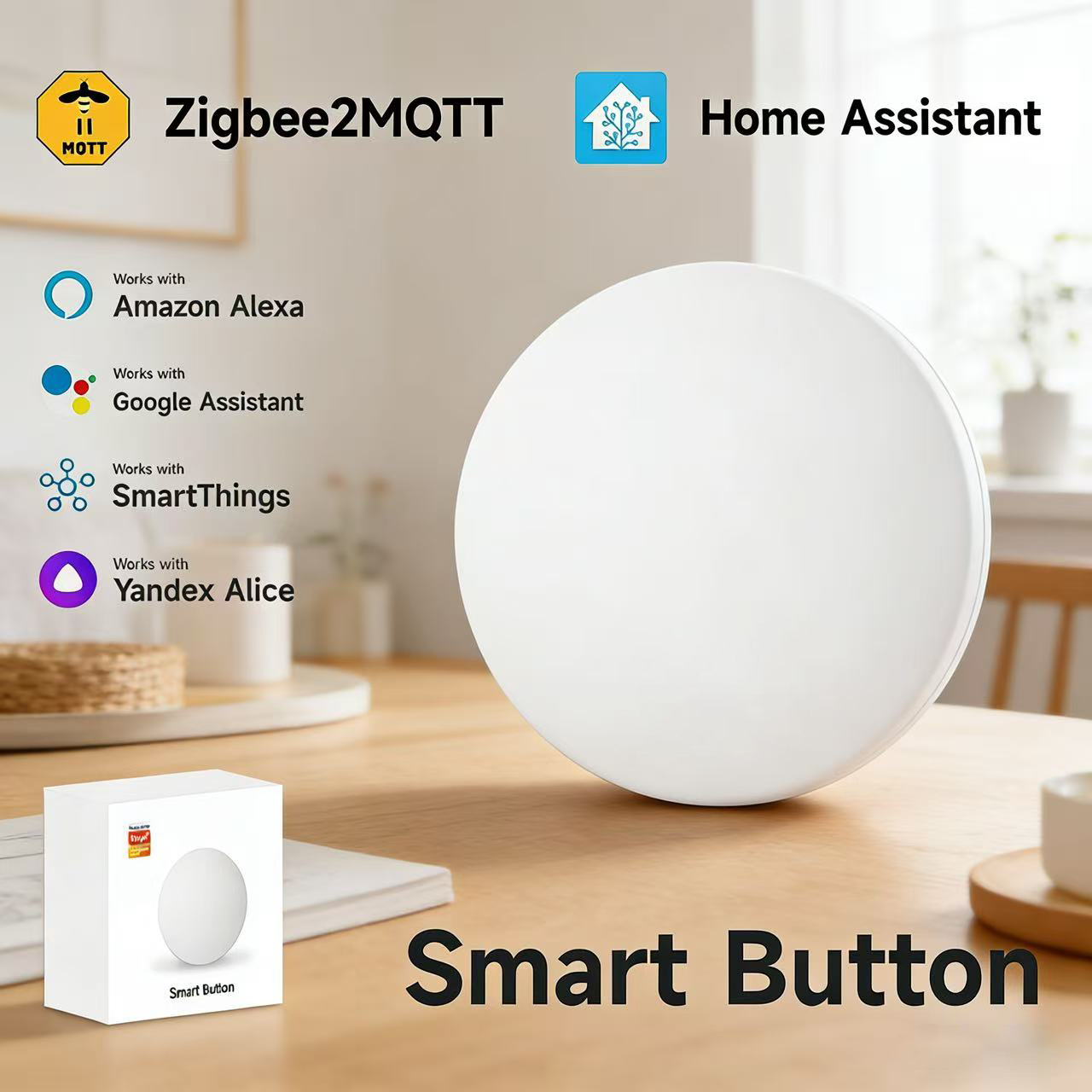 Zigbee3.0 2MQTT Smart Button S - Home Automation Ideas recensie en prijs